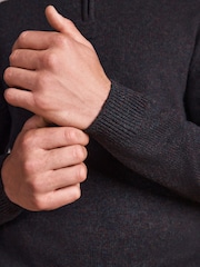 Brown Signature Lambswool Quarter Zip Jumper - Image 6 of 6