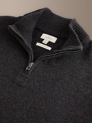 Brown Signature Lambswool Quarter Zip Jumper - Image 8 of 9