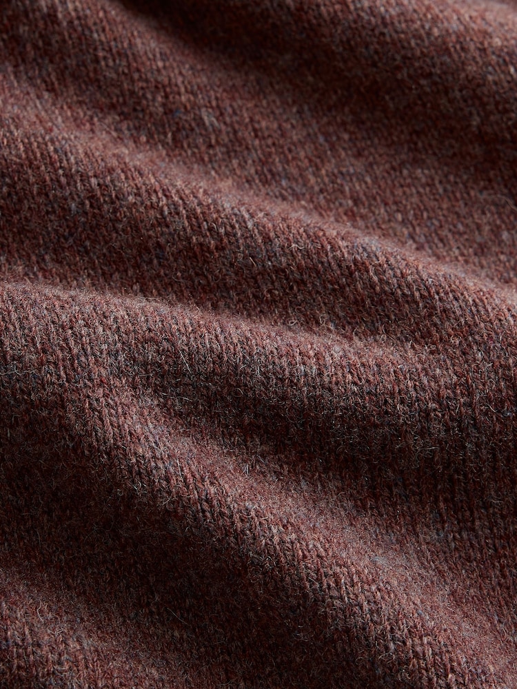 Dusky Pink Signature Lambswool Quarter Zip Jumper - Image 8 of 8 Dusky Pink Signature Lambswool Quarter Zip Jumper - Image 8 of 8