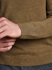 Ochre Yellow Signature Lambswool Quarter Zip Jumper - Image 6 of 6
