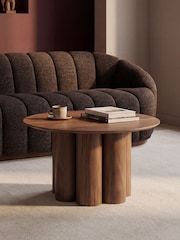 Cult Furniture Walnut Noelle Round Coffee Table - Image 1 of 5