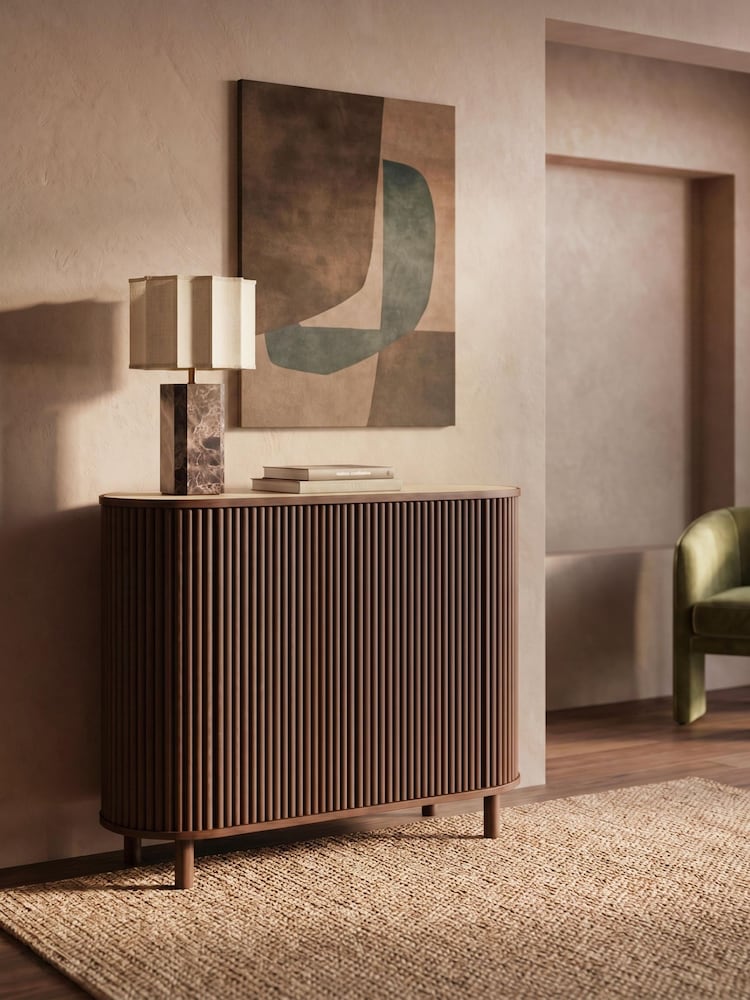 Cult Furniture Smoked Walnut Santana Wooden 2 Door Sideboard - Image 1 of 8