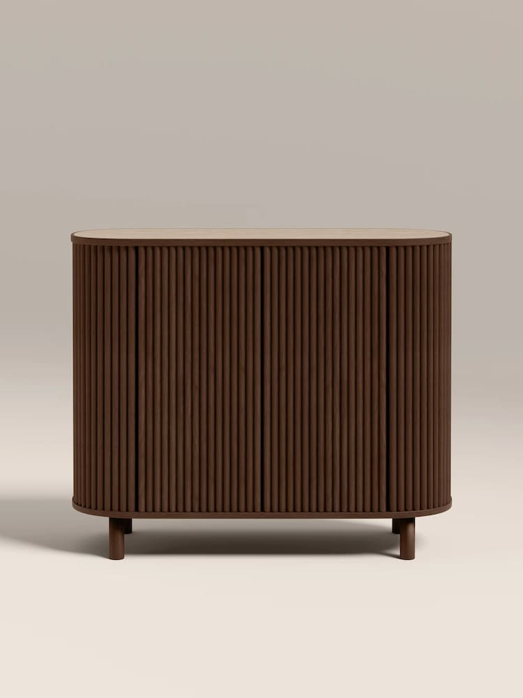 Cult Furniture Smoked Walnut Santana Wooden 2 Door Sideboard - Image 2 of 8