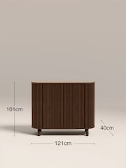 Cult Furniture Smoked Walnut Santana Wooden 2 Door Sideboard - Image 4 of 8