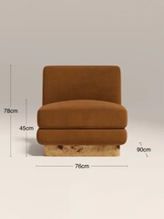 Cult Furniture Caramel Brown Harrison Boucle Accent Chair - Image 4 of 8