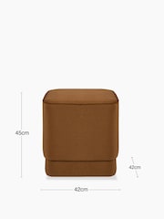 Cult Furniture Caramel Brown Soho Velvet Pouffe - Image 4 of 5