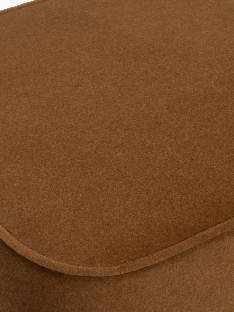 Cult Furniture Caramel Brown Soho Velvet Pouffe - Image 5 of 5 Cult Furniture Caramel Brown Soho Velvet Pouffe - Image 5 of 5