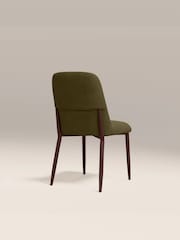 Cult Furniture Set of 2 Moss Green Amari Velvet Dining Chairs - Image 6 of 8