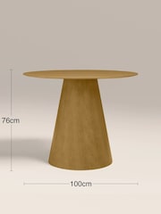 Cult Furniture Oak Finnley 4 Seater Wooden Dining Table - Image 4 of 4
