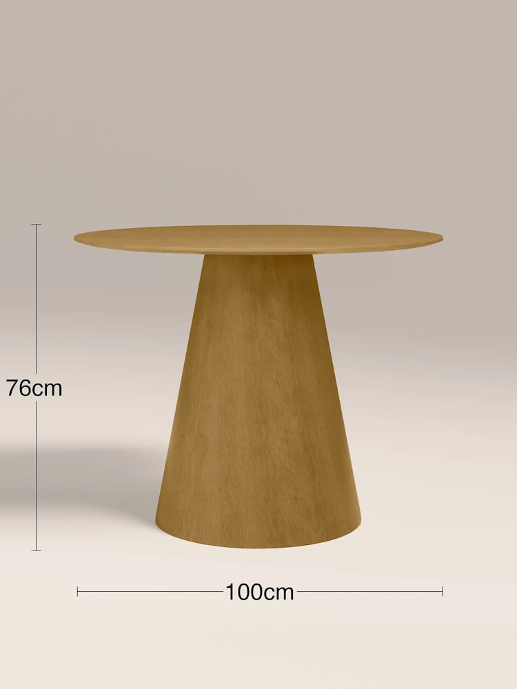 Cult Furniture Oak Finnley 4 Seater Wooden Dining Table - Image 4 of 4