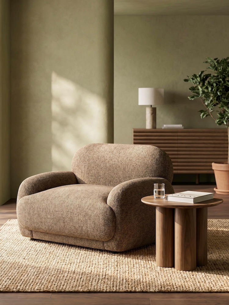 Cult Furniture Speckled Cappuccino Cloud Boucle Armchair - Image 1 of 8 Cult Furniture Speckled Cappuccino Cloud Boucle Armchair - Image 1 of 8