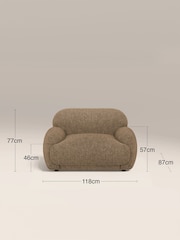 Cult Furniture Speckled Cappuccino Cloud Boucle Armchair - Image 3 of 8