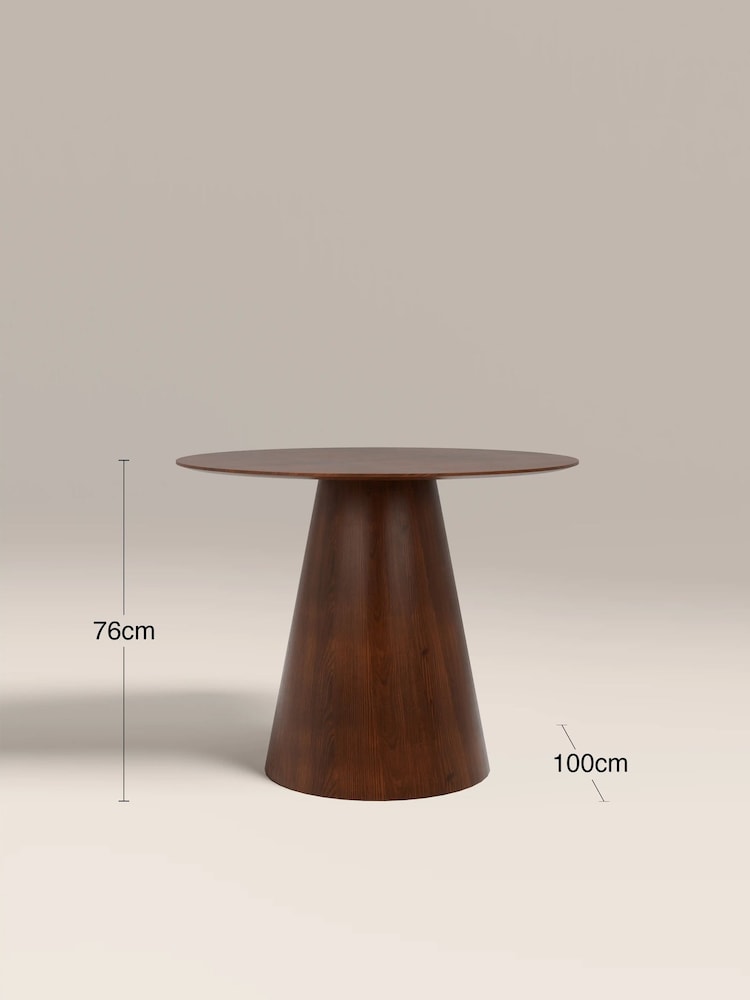 Cult Furniture Walnut Finnley 4 Seater Wooden Dining Table - Image 4 of 4