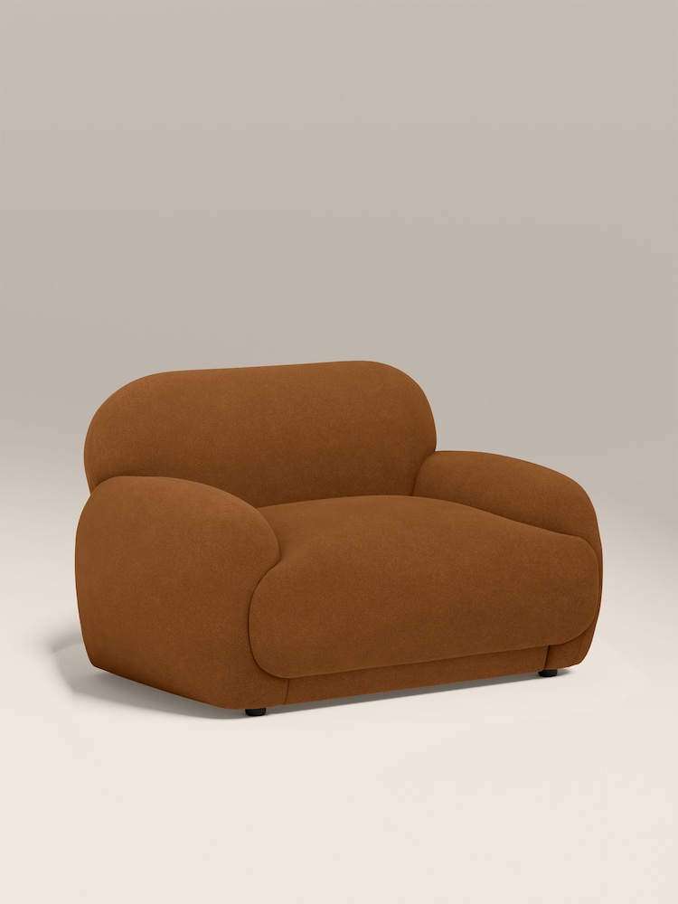 Cult Furniture Caramel Brown Cloud Boucle Armchair - Image 2 of 8 Cult Furniture Caramel Brown Cloud Boucle Armchair - Image 2 of 8