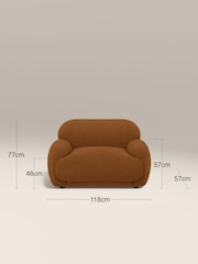 Cult Furniture Caramel Brown Cloud Boucle Armchair - Image 3 of 8