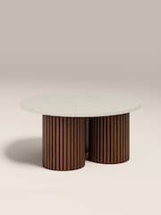 Cult Furniture Natural Skylar Round Stone Coffee Table - Image 4 of 5