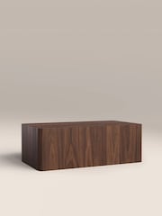Cult Furniture Walnut Sabel Rectangle Stone Coffee Table - Image 3 of 6