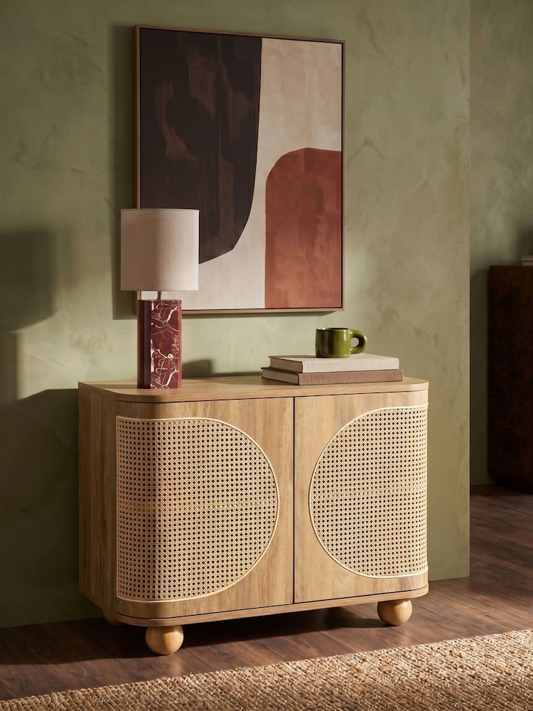 Cult Furniture Oak Effect Una Wooden 2 Door Sideboard - Image 1 of 7 Cult Furniture Oak Effect Una Wooden 2 Door Sideboard - Image 1 of 7