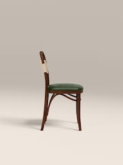 Cult Furniture Set of 2 Vintage Green Caleb Wooden And Weave Dining Chairs - Image 5 of 7