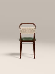 Cult Furniture Set of 2 Vintage Green Caleb Wooden And Weave Dining Chairs - Image 7 of 7