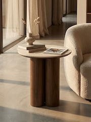 Cult Furniture Natural Noelle Round Stone Side Table - Image 1 of 5