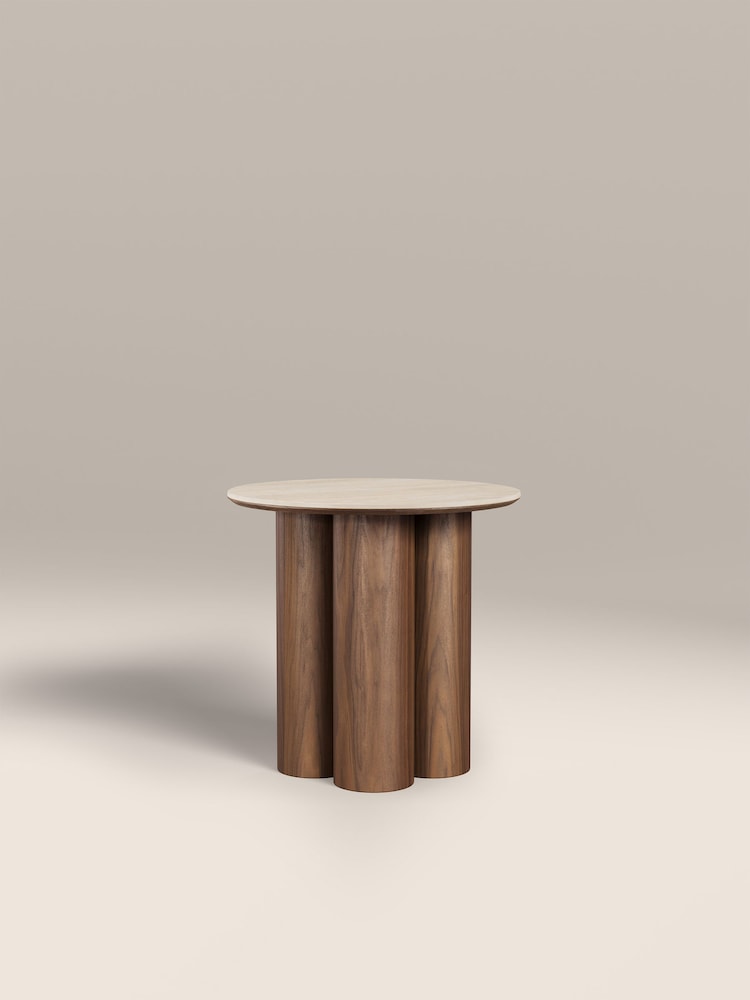 Cult Furniture Natural Noelle Round Stone Side Table - Image 2 of 5 Cult Furniture Natural Noelle Round Stone Side Table - Image 2 of 5