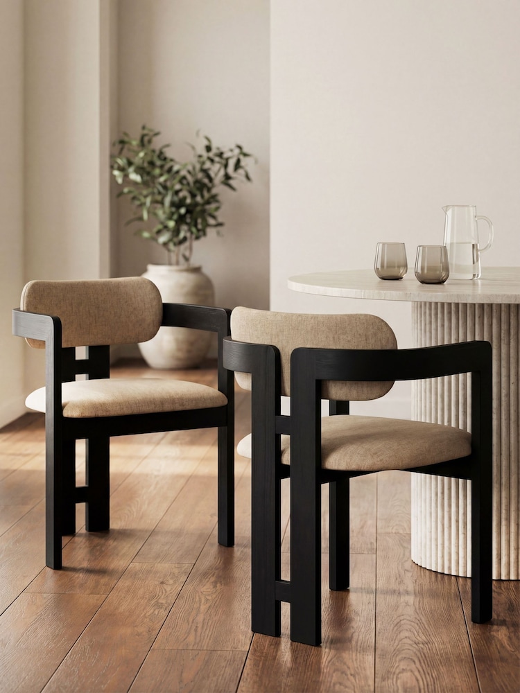 Cult Furniture Latte Hallie Velvet Carver Dining Chair - Image 1 of 8 Cult Furniture Latte Hallie Velvet Carver Dining Chair - Image 1 of 8