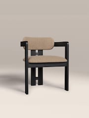 Cult Furniture Latte Hallie Velvet Carver Dining Chair - Image 2 of 8