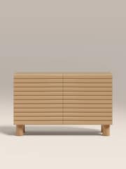 Cult Furniture High Gloss Taupe Raphael 2 Door Sideboard - Image 1 of 6