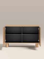 Cult Furniture High Gloss Taupe Raphael 2 Door Sideboard - Image 5 of 6