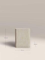 Cult Furniture Natural Sabel Square Wooden Side Table - Image 3 of 5