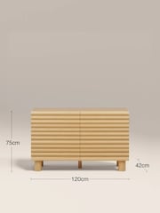Cult Furniture Oak Effect Raphael Wooden 2 Door Sideboard - Image 5 of 7