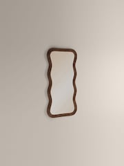 Cult Furniture Walnut Ridley Wavy Full Length Mirror - Image 3 of 3