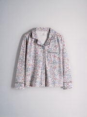 The Set 2 Pack Long Sleeve Viscose Blend Jersey Pyjamas Blue/Ditsy Print - Image 2 of 7