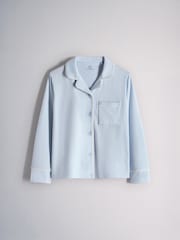 The Set 2 Pack Long Sleeve Viscose Blend Jersey Pyjamas Blue/Ditsy Print - Image 4 of 7
