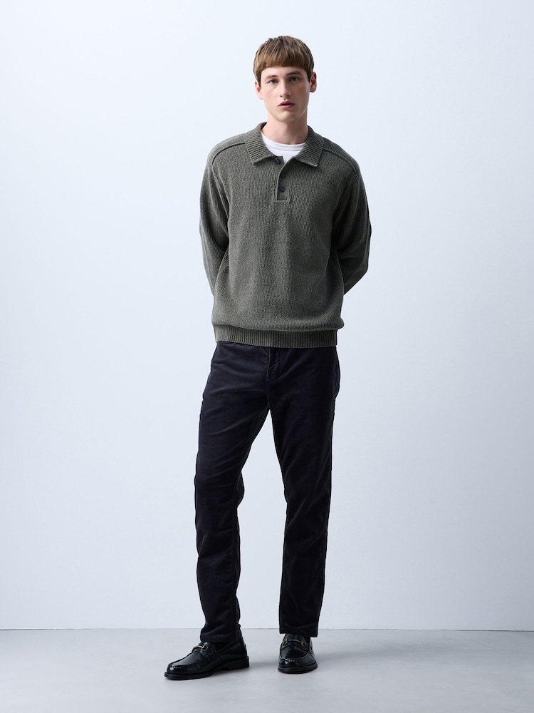 Charcoal Grey Slim Fit Motionflex Cord Trousers - Image 2 of 6