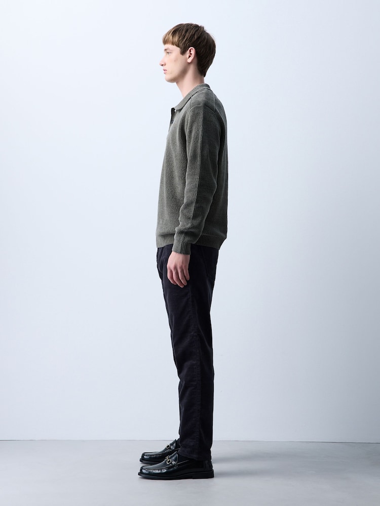Charcoal Grey Slim Fit Motionflex Cord Trousers - Image 6 of 6