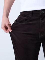 Dark Purple Slim Fit Motionflex Cord Trousers - Image 6 of 7