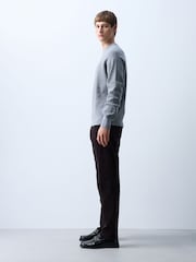 Dark Purple Slim Fit Motionflex Cord Trousers - Image 7 of 7