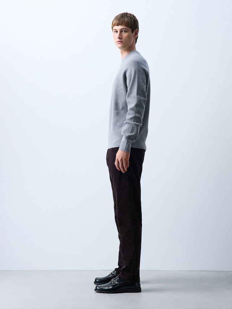 Dark Purple Slim Fit Motionflex Cord Trousers - Image 7 of 7
