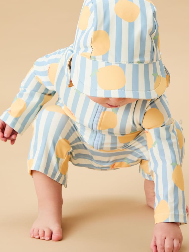 Albastru - MORI Sun & Pălărie de înot cu protecție la gât - Imaginea 2 din 3