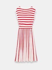 Mint Velvet Red Striped Knit Midi Dress - Image 5 of 5