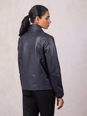 Lakeland Leather Blue Newby Collared Jacket - Image 4 of 7