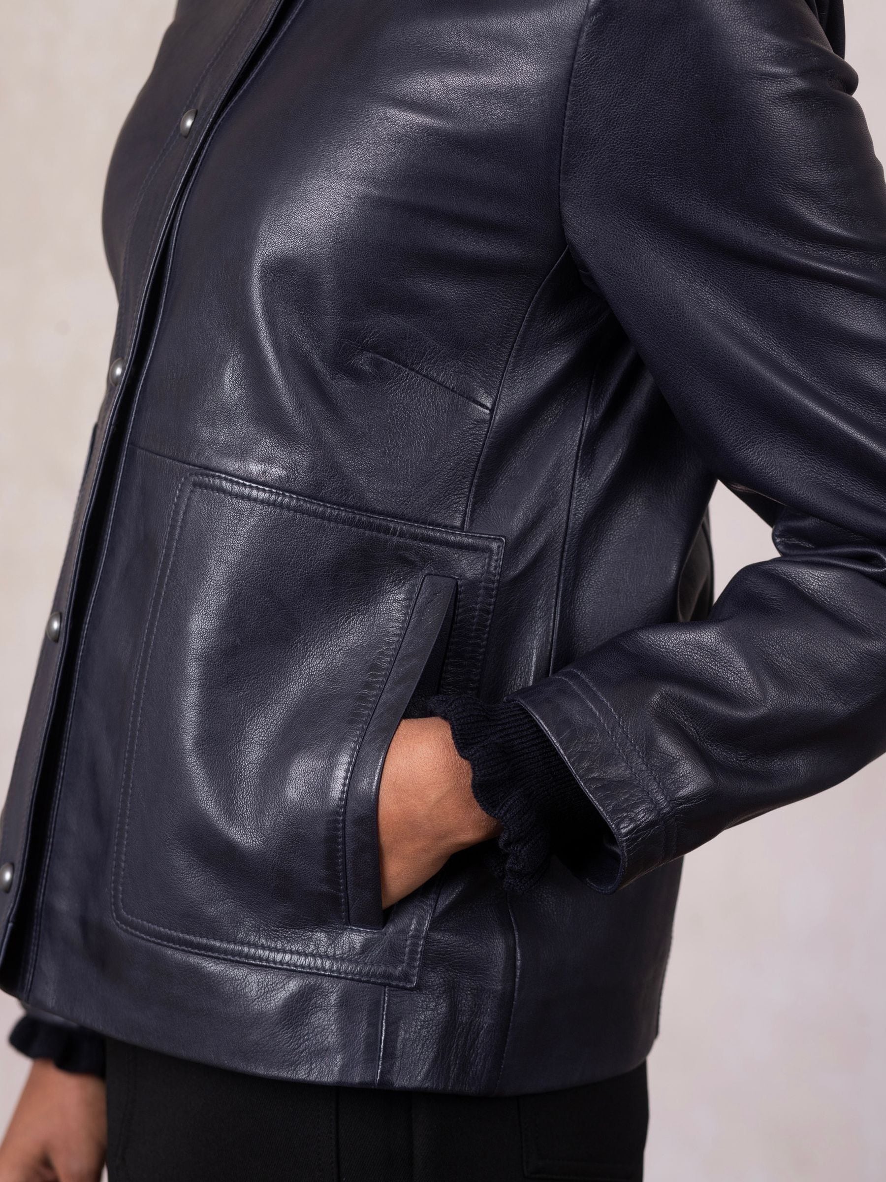 Buy Lakeland Leather Blue Newby Collared Jacket from Next USA