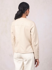 Lakeland Leather White Crosby Collarless Jacket - Image 4 of 6