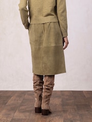 Lakeland Leather Green Skelwith Pencil Skirt - Image 4 of 6