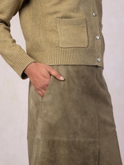 Lakeland Leather Green Skelwith Pencil Skirt - Image 6 of 6