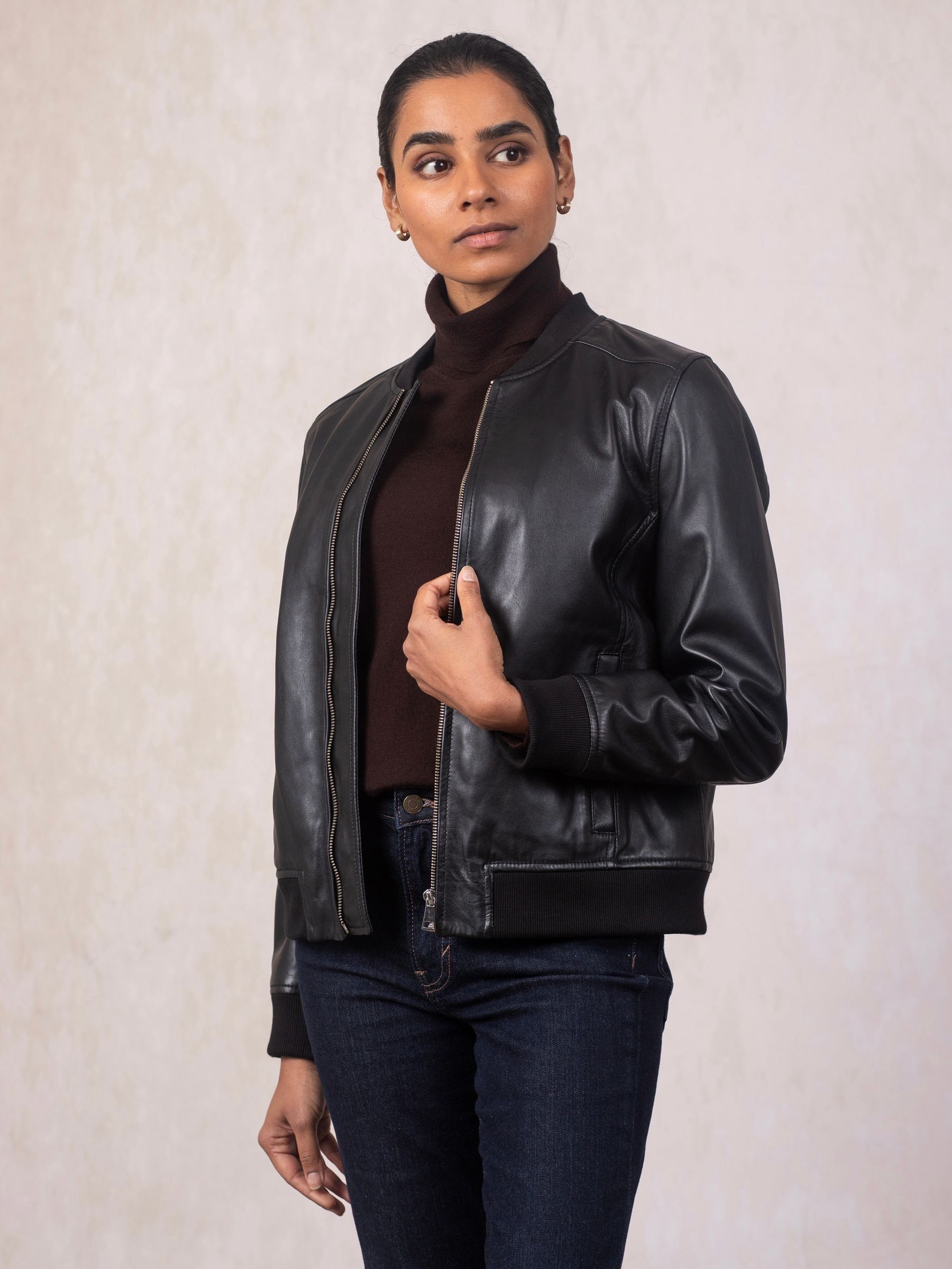 Buy Lakeland Leather Black Braithwaite Bomber Jacket from the Next