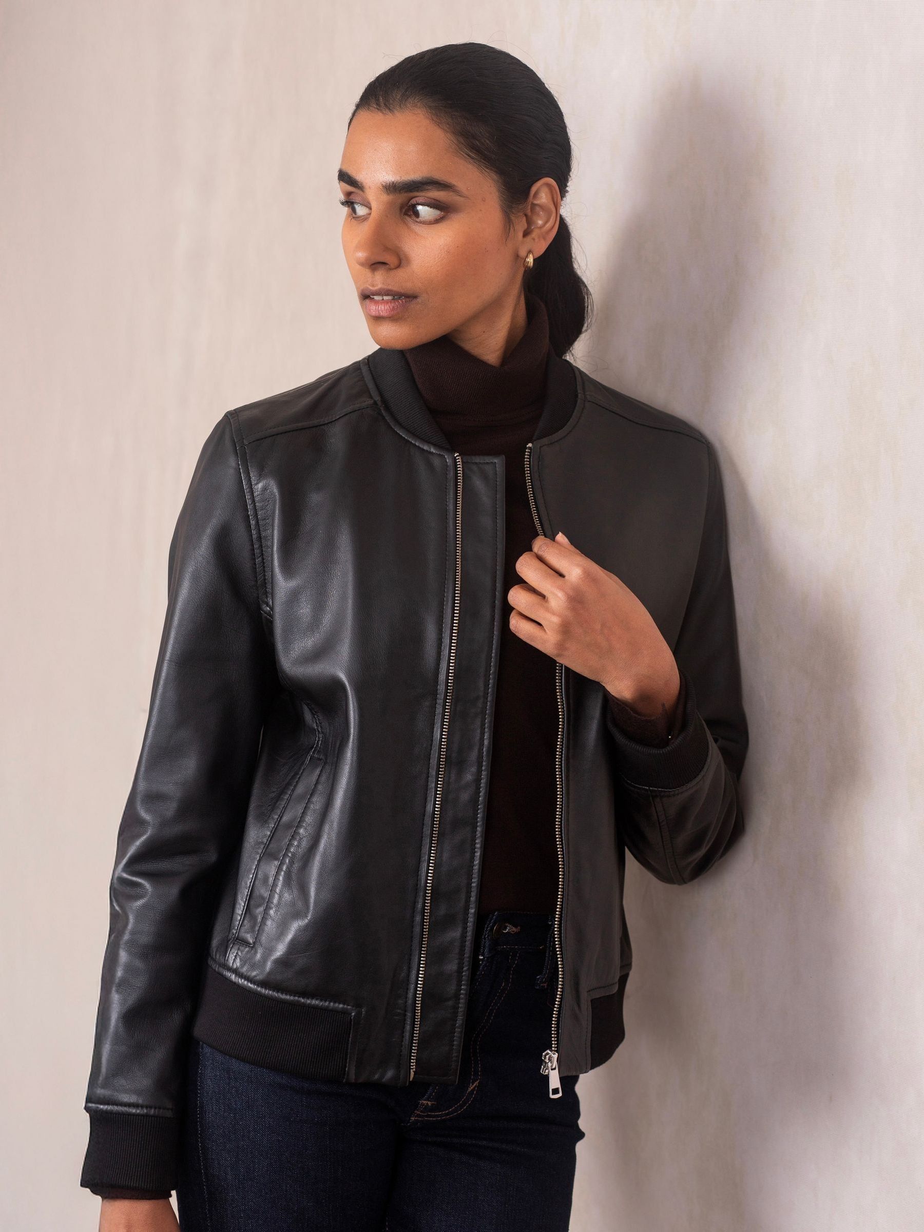 Buy Lakeland Leather Black Braithwaite Bomber Jacket from the Next