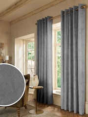 Grey Mohair Made to Measure Curtain - Image 1 of 9